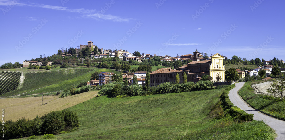 Fototapeta premium Monferrato hilly region, summer panorama. Color image