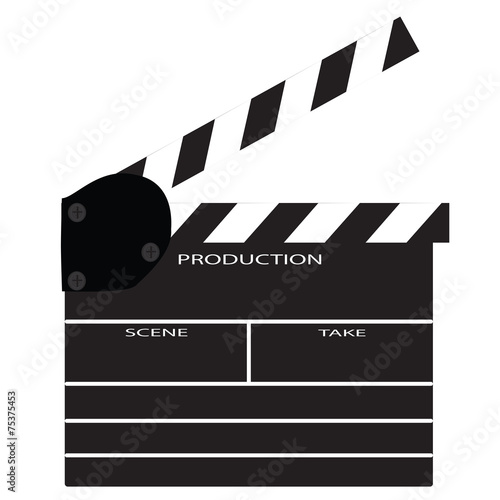 Black & White Clap Board Vector