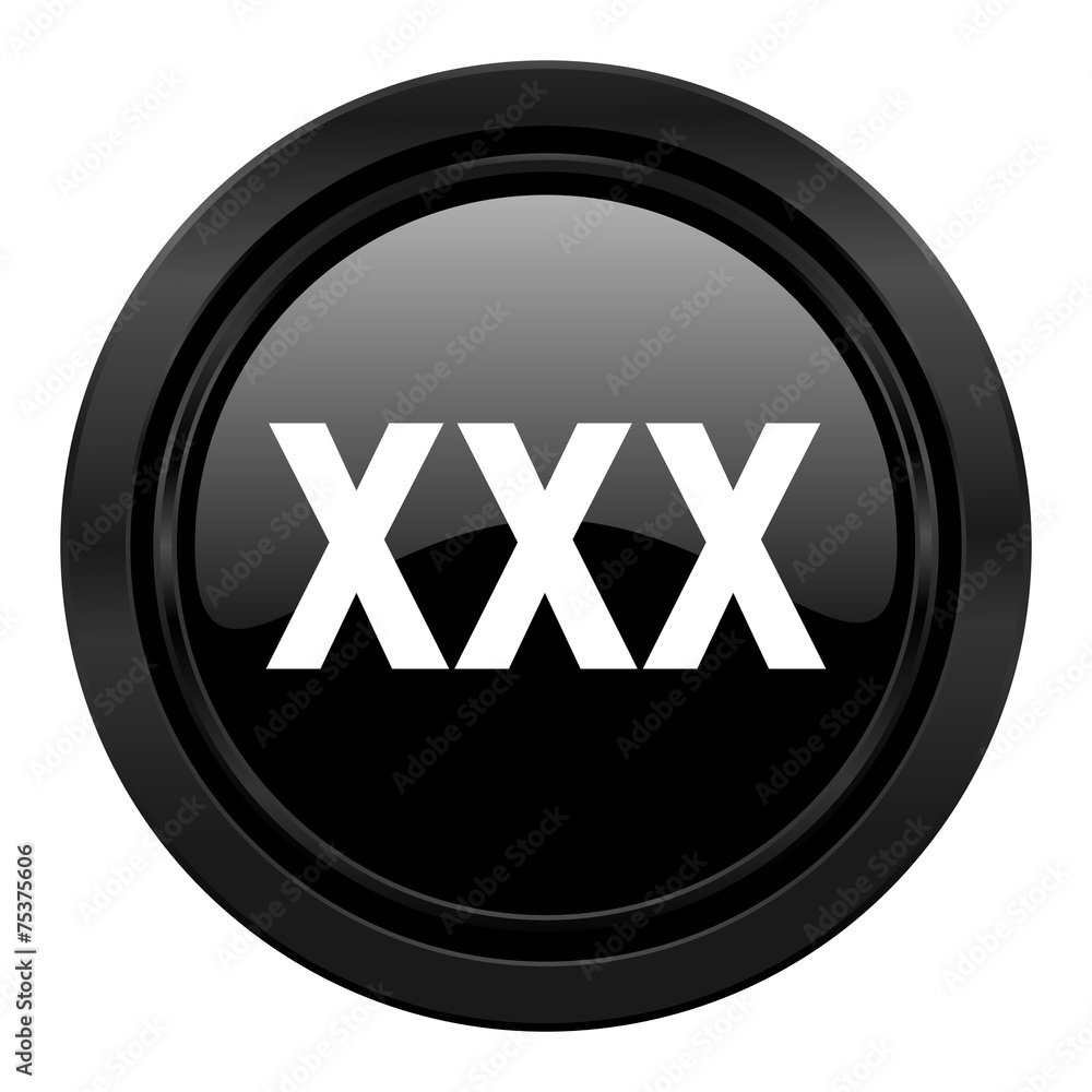 1000px x 1000px - xxx black icon porn sign Stock Illustration | Adobe Stock