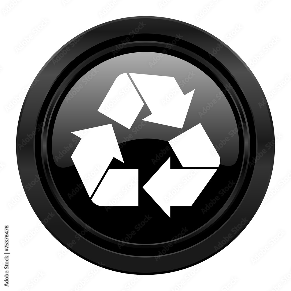 recycle black icon recycling sign
