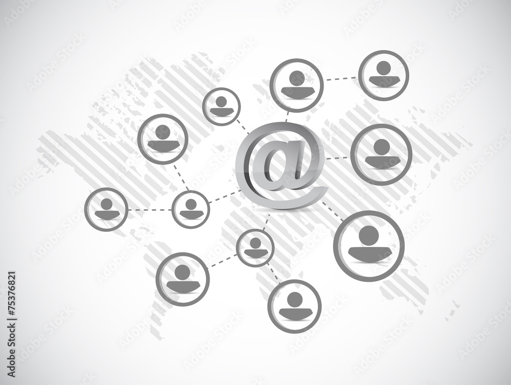 at internet symbol network illustration at internet symbol network illustration