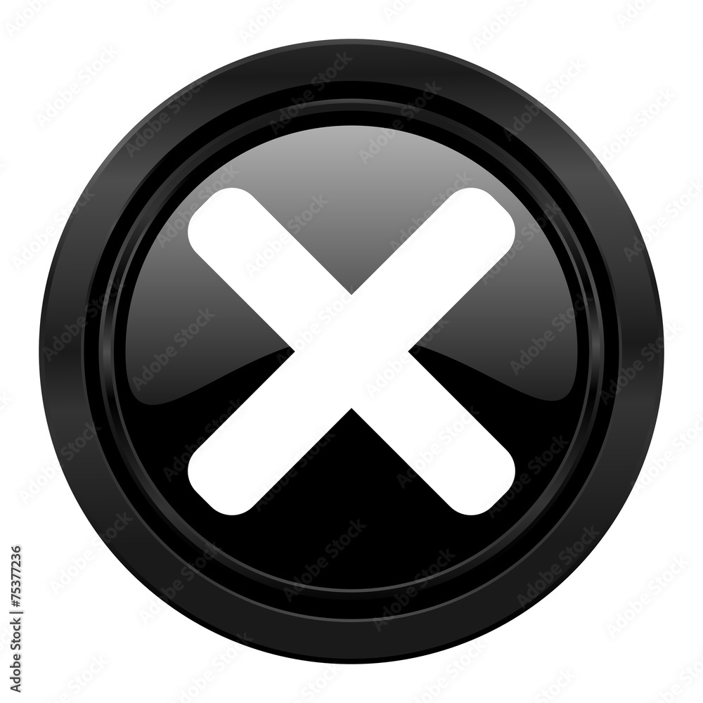 Fototapeta premium cancel black icon x sign