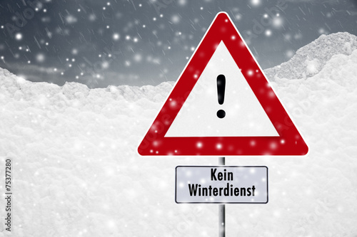 Verkehrsschild Kein winterdienst