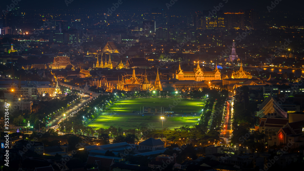 The grand palace in night time