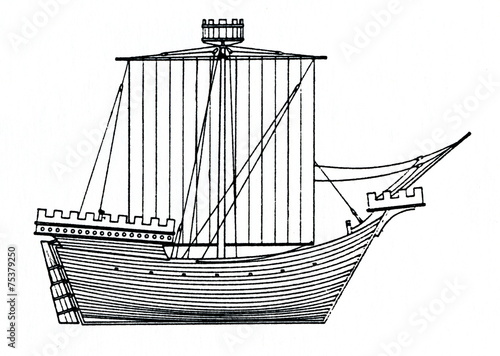 Obraz na płótnie German merchant ship ca.1300