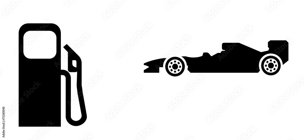 Φωτογραφία Pompe à essence et une Formule 1