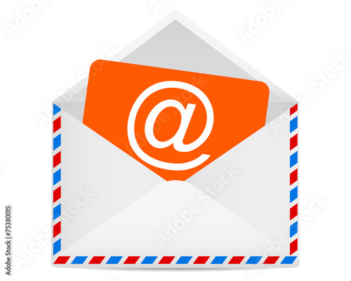 Letter to the e-mail symbol