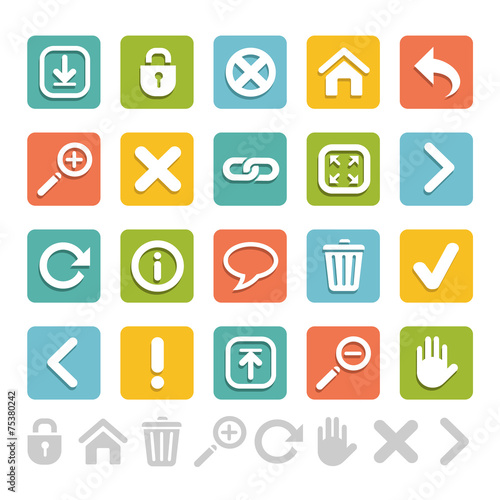 Set of website icons great for any use, Vector EPS10.