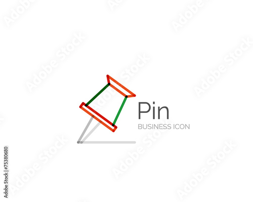 Line minimal design logo pin