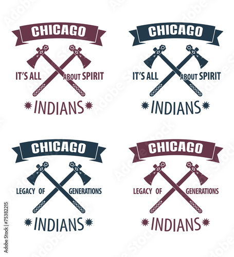 Indians emblems vector illustration, eps10, easy to edit