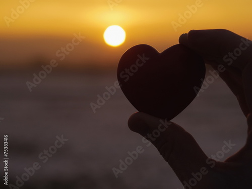 heart sunset love