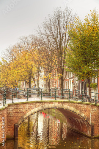 Amsterdam autumn. beautiful places in Europe