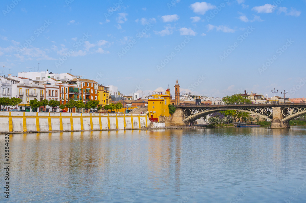 Triana District and the Guadalquivir river in Seville
