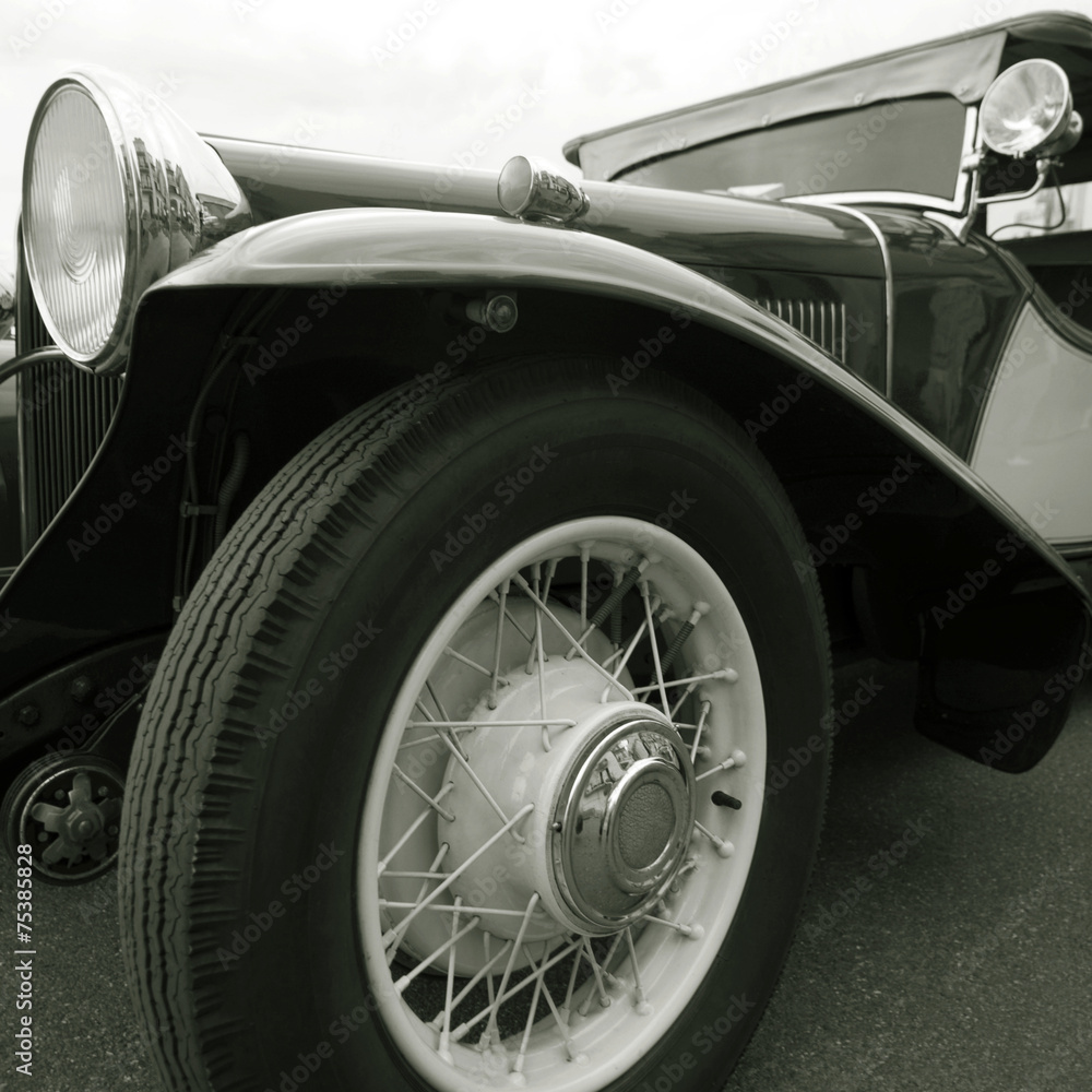 Vintage car close up