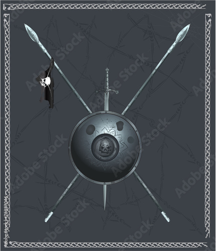 Undead shield vector