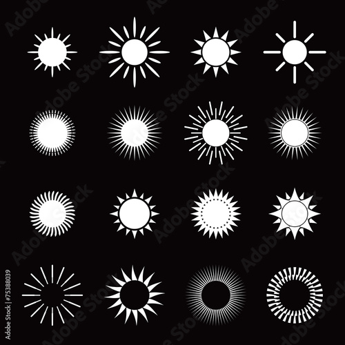 Vector sun symbol