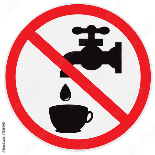 Do, not, drink, water, sign photo