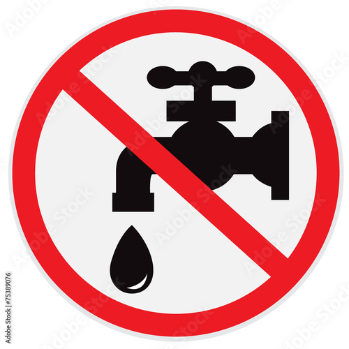No, water, tap, sign