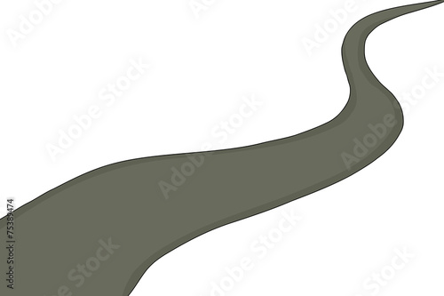 Empty Road Over White