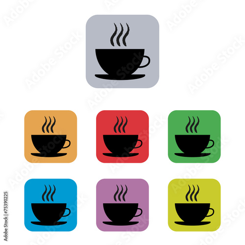 coffee cup hot coffee set