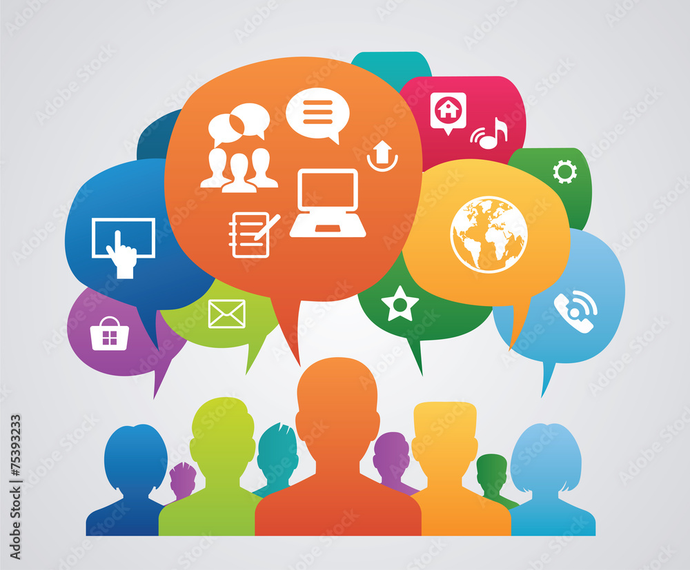 Concept of communication between people in the network Concept of communication between people in the network