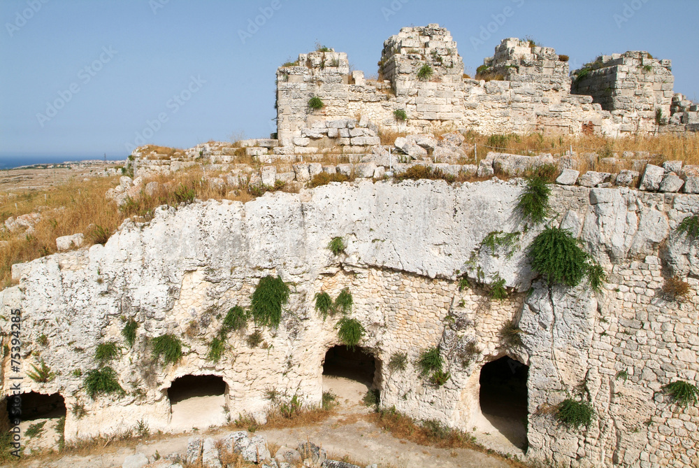 Castle Euralio over Siracusa on Sicily