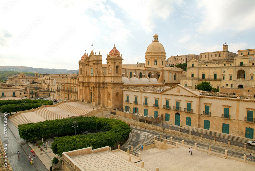 The town of Noto on Italy