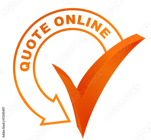 quote online symbol validated orange