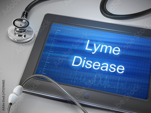 lyme disease words displayed on tablet