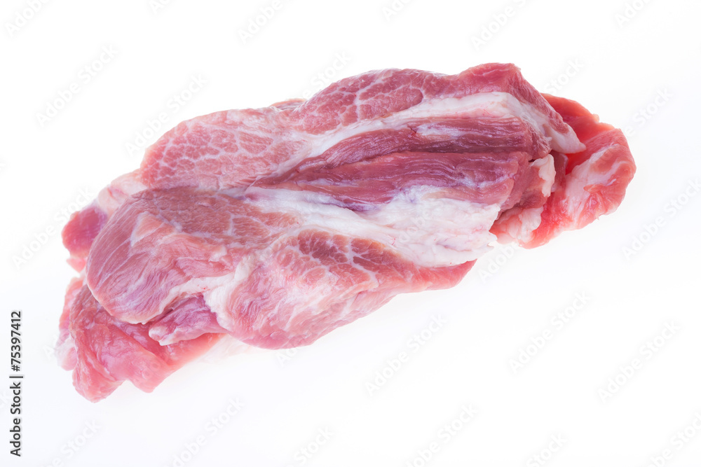 raw pork isolated on white background raw pork isolated on white background