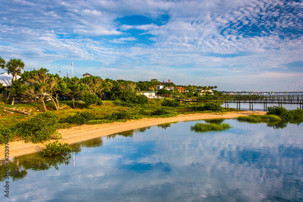 Morning reflections at Salt Run, in St. Augustine Beach, Florida
