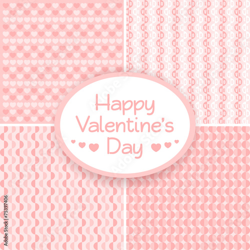 Seamless patterns for Valentine's day