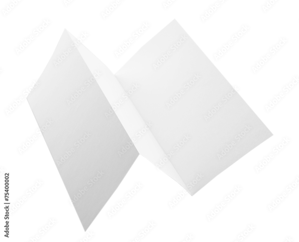 Paper sheet isolated on white Paper sheet isolated on white