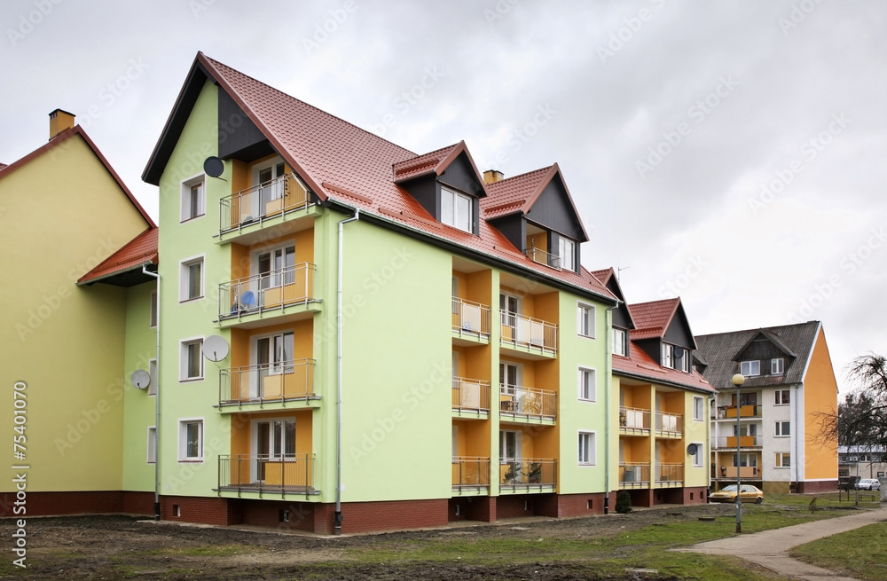Houses in Braniewo. Poland Houses in Braniewo. Poland