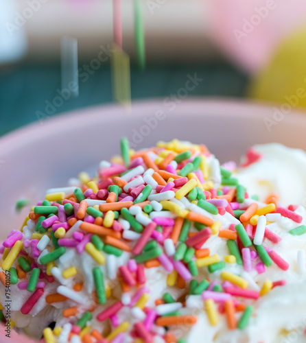 Ice Cream Means Sprinkles Topping And Color