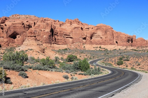 United States road in Arches National Park, Utah