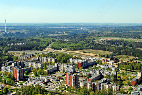 Vilnius city capital of Lithuania aerial view photo