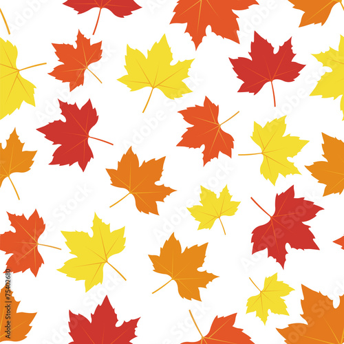 Seamless Maple Leaves Pattern