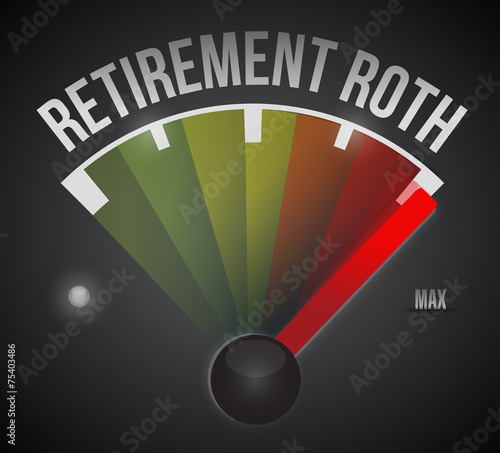 Tableau sur toile retirement roth speedometer max sign