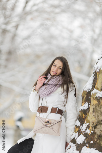 Young woman at winter