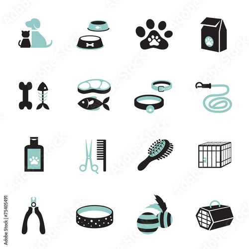 Icons set : Pet, Cat & Dog Object