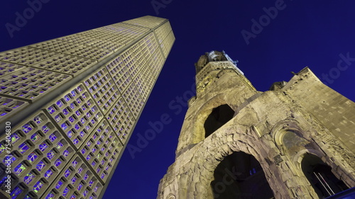 4K Time lapse Kaiser Wilhem Memorial Church in Berlin photo