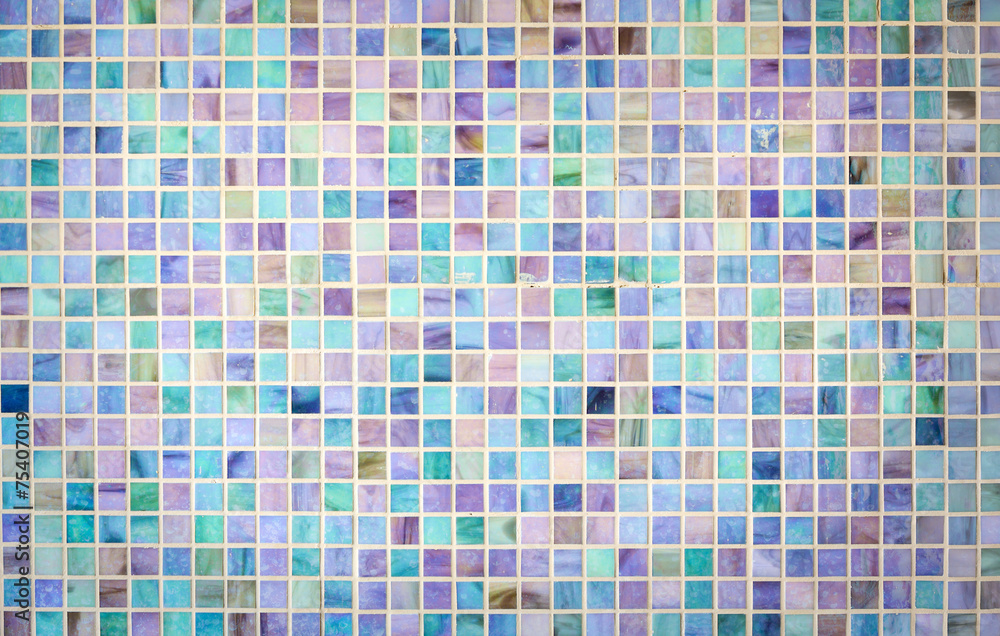 Fototapeta premium Colorful mosaic glass tile wall