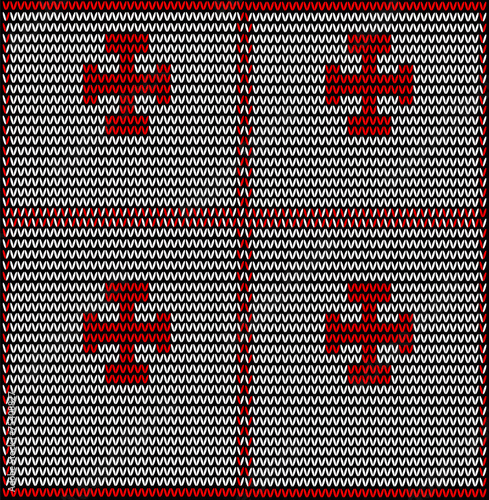 seamy stitched red texture with cross