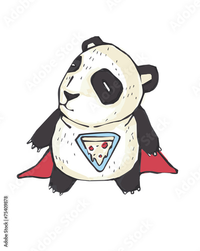 Fototapeta Naklejka Na Ścianę i Meble -  Pizza panda