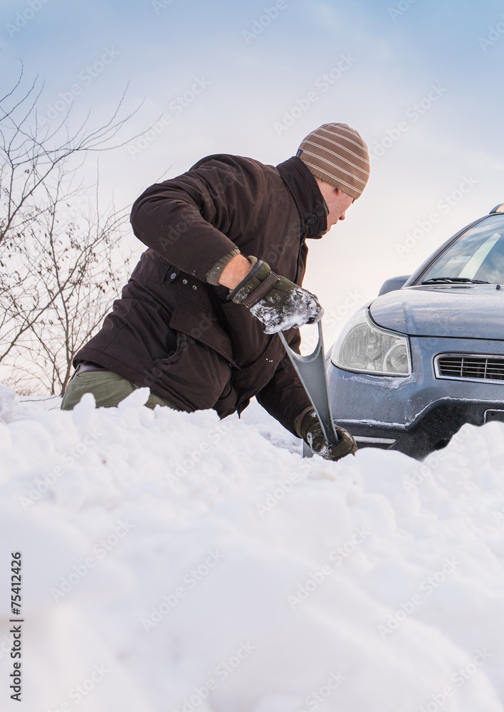 what happens if your car gets stuck in the snow