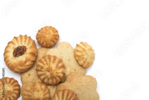 Tea time - different tea biscuits. Photo.