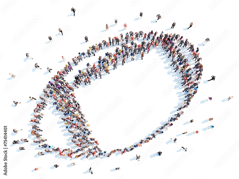 People in the form of a rugby ball. People in the form of a rugby ball.