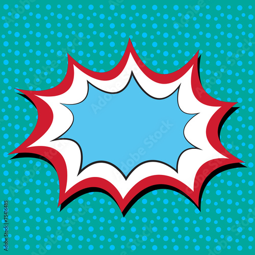 Blank comic bubble speech