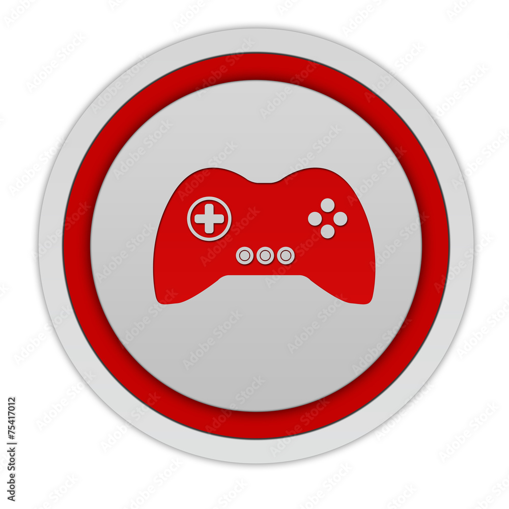game circular icon on white background game circular icon on white background